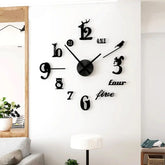 Big Size Clock With 12 Inch(Clock Hands) 3D Diy Wooden Digits Wall Clock(#121)